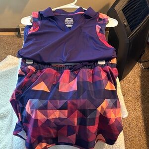 Purple and Pink Geometric Womens’ Golf Set